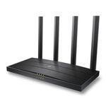 Router Wi-Fi 6 AX1500 de Doble Banda con 4 Antenas en Color Negro