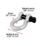 Grillete de Acero Forjado 1/2 plg