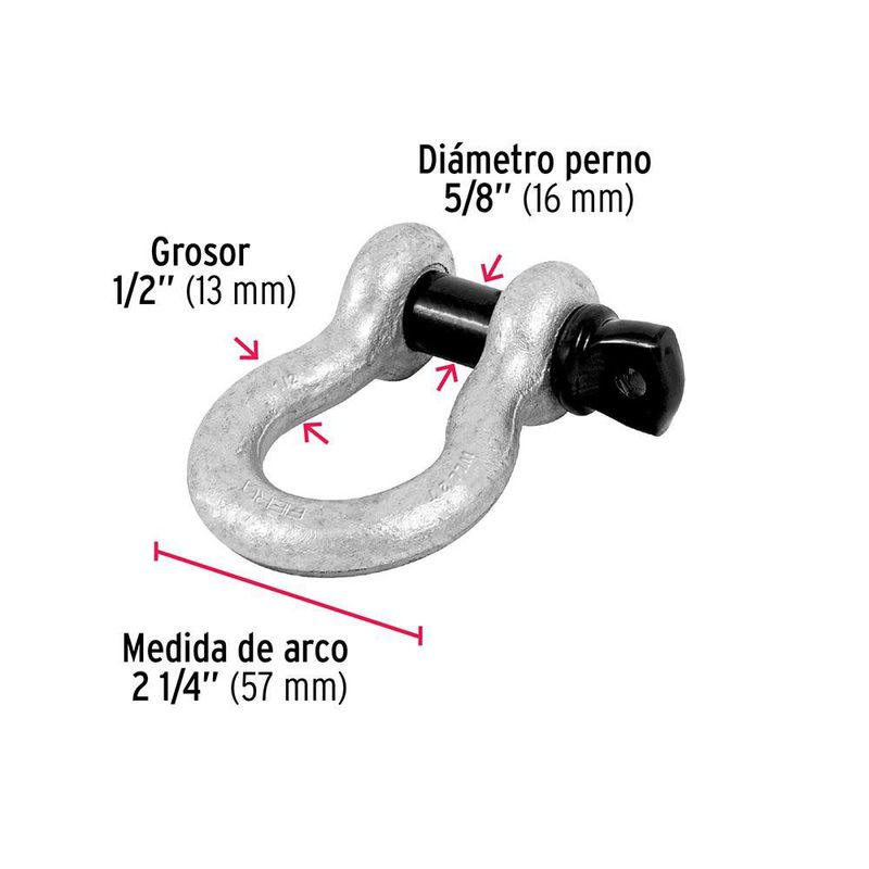 Grillete de Acero Forjado 1/2 plg