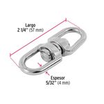 Destorcedor Zinc para Cable de 5/32 Plg