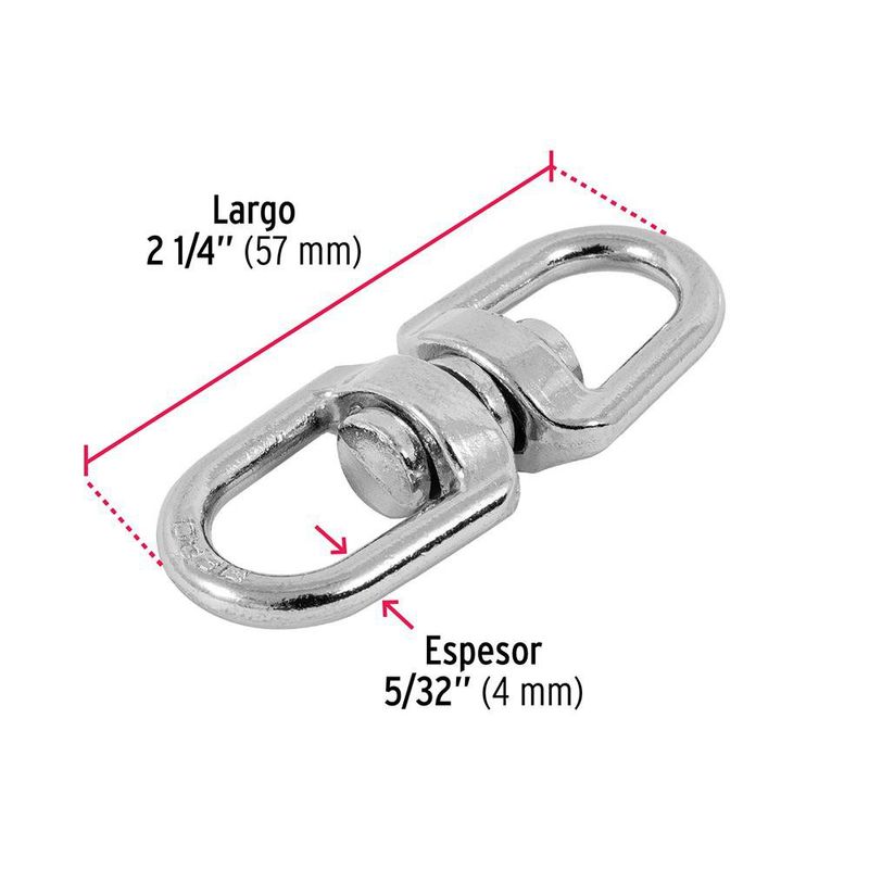 Destorcedor Zinc para Cable de 5/32 Plg