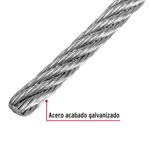 Cable Flexible de Acero 1/4 plg por Metro