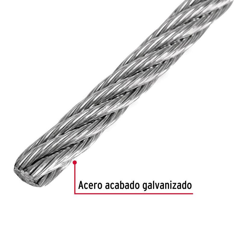 Cable Flexible de Acero 1/4 plg por Metro