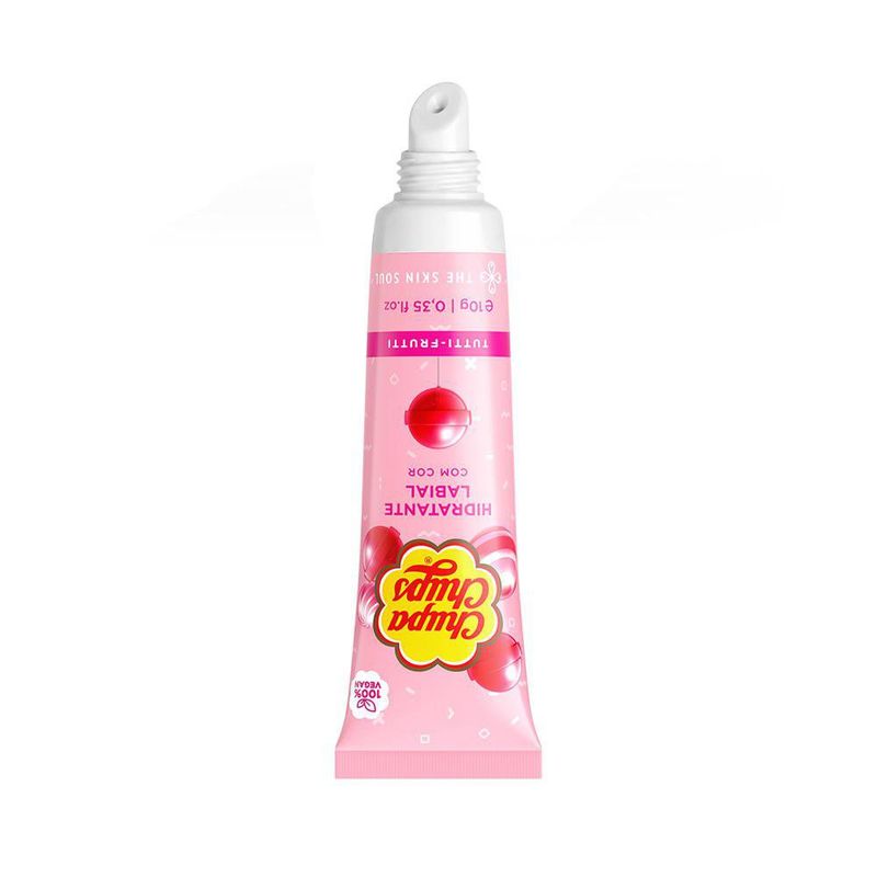 Bálsamo Labial Chupa Chups Tutti Frutti Hidratante con Color y Brillo de 10 g