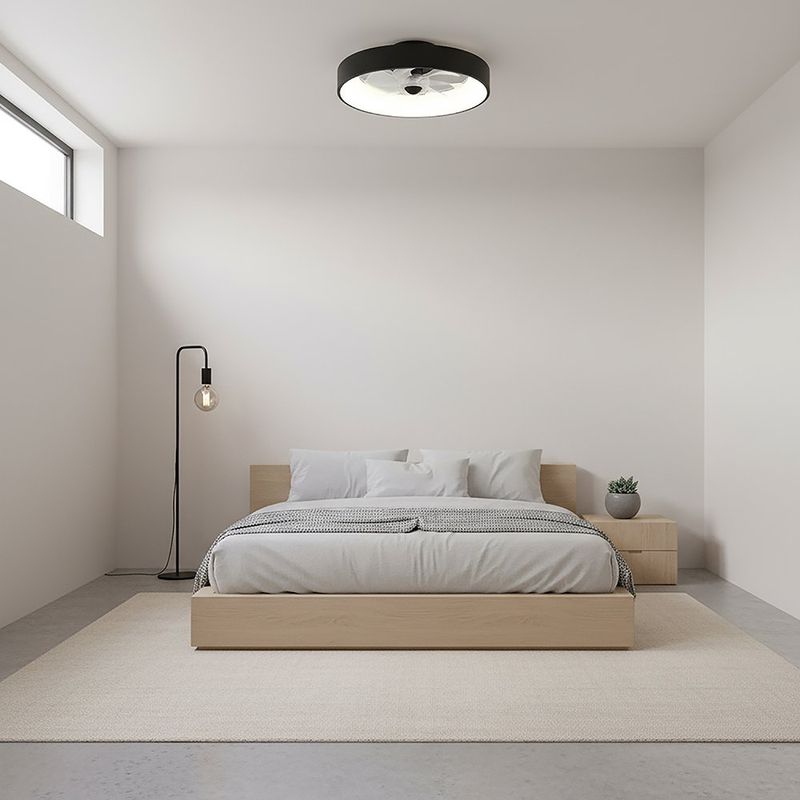Ventilador de Techo Inteligente Hydra LED de 36 W con Wi-Fi en Color Negro