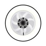 Ventilador de Techo Inteligente Hydra LED de 36 W con Wi-Fi en Color Negro
