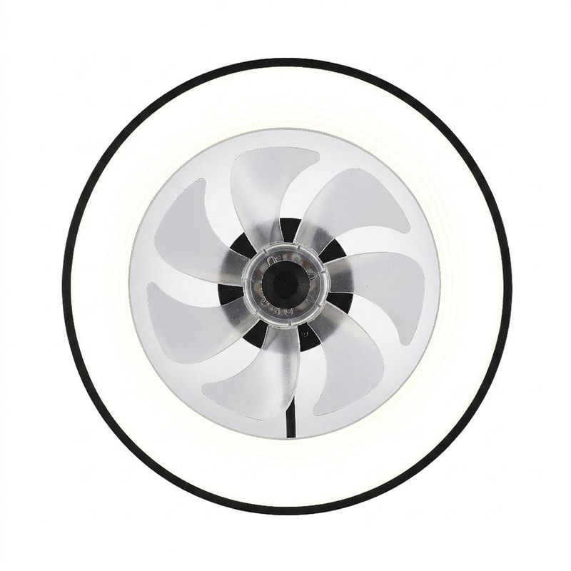 Ventilador de Techo Inteligente Hydra LED de 36 W con Wi-Fi en Color Negro