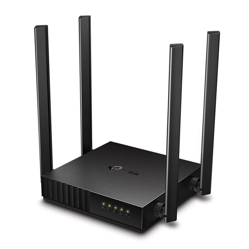 Router Wi-Fi AC1200 de Doble Banda con 4 Antenas en Color Negro