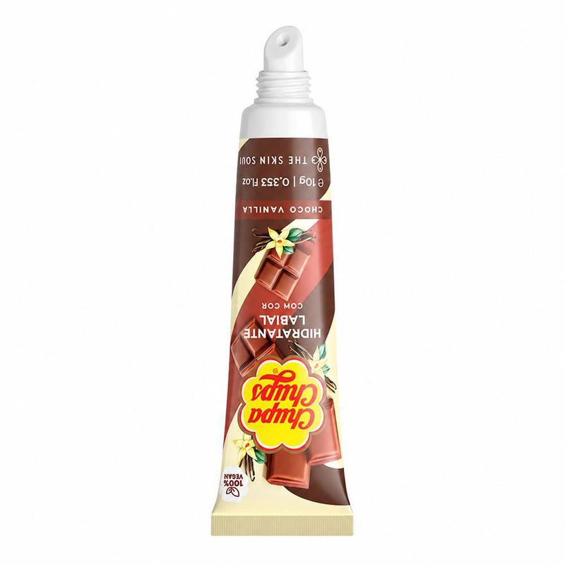 Bálsamo Labial Chupa Chups Choco Vainilla Hidratante con Color y Brillo de 10 g