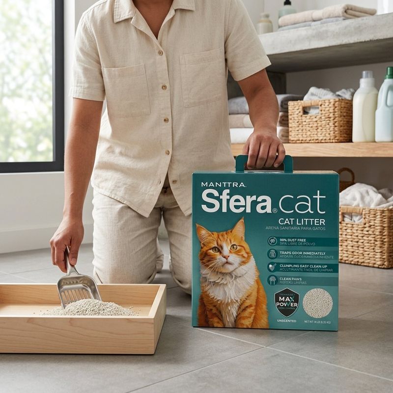 Arena Sanitaria para Gatos Sin Aroma en Caja con Asa de 6.35 Kg