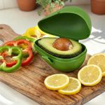 Porta Aguacate de Plástico con Cierre Hermético a Presión Verde