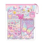 Portafolio de Stickers Temática de Mariposa con 100+ Piezas y Libreta