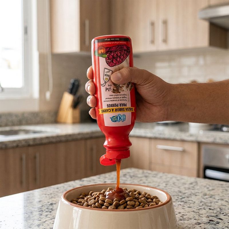 Salsa para Perros Sabor a Carne con Vitaminas y Minerales de 280 mL