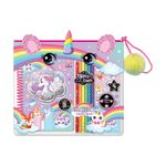 Diario para Colorear Temática Unicornio con Lápices Borrables y Cinta Fosforescente