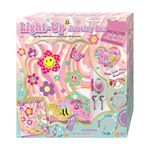 Joyero Iluminado Temática Floral con Candado, Llaves y Kit para Hacer Pulseras