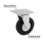 Rodo De Hule Con Balero 4 Plg Pisada 25 Mm - Fiero
