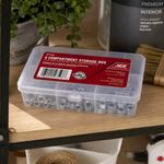 Caja Organizadora de Plástico con 6 Compartimentos Transparente