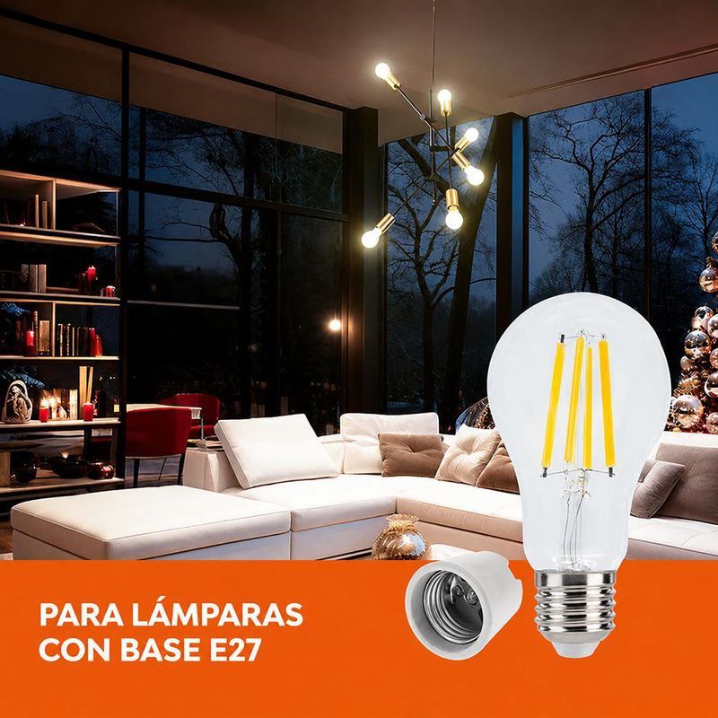 Bombilla LED A19 de 12W Luz Cálida Atenuable con Base E27
