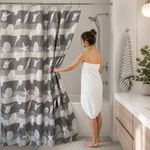 Cortina de Baño 183 x 178 Cm Mar Color Gris