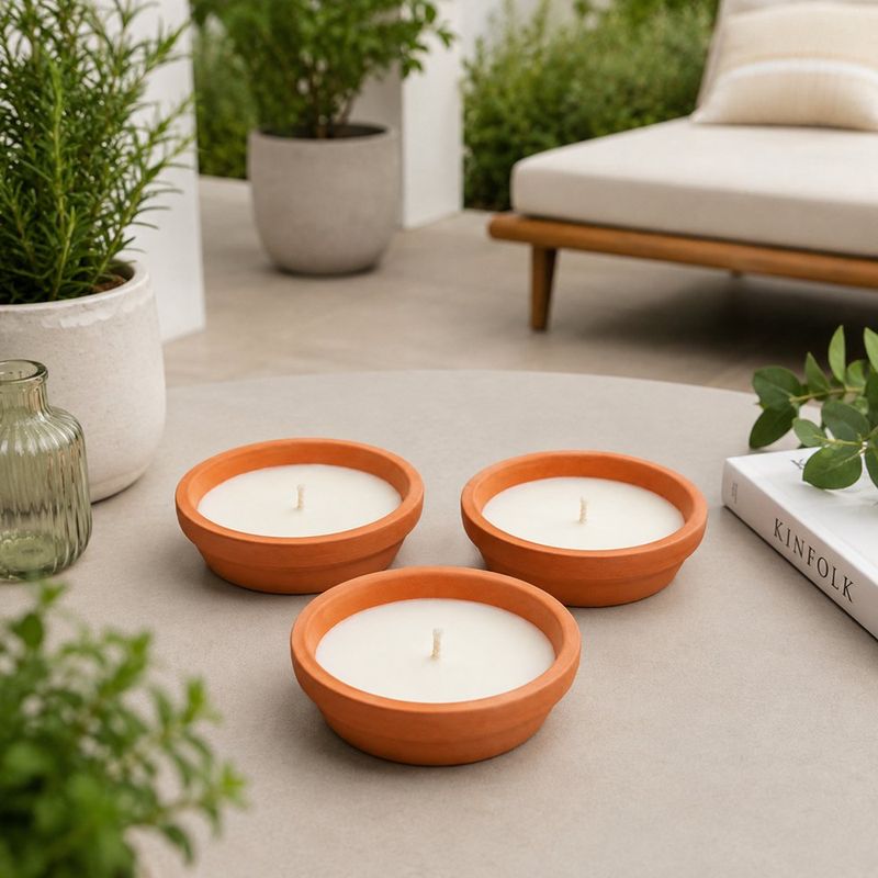 Set de 3 Velas de Citronela para Exterior 3 Oz