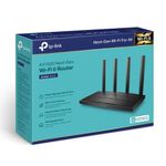 Router Wi-Fi 6 AX1500 de Doble Banda con 4 Antenas en Color Negro