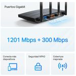Router Wi-Fi 6 AX1500 de Doble Banda con 4 Antenas en Color Negro