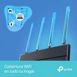 Router Wi-Fi 6 AX1500 de Doble Banda con 4 Antenas en Color Negro