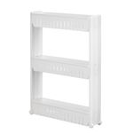 Organizador con 3 Bandejas y Rodos de Plástico Color Blanco