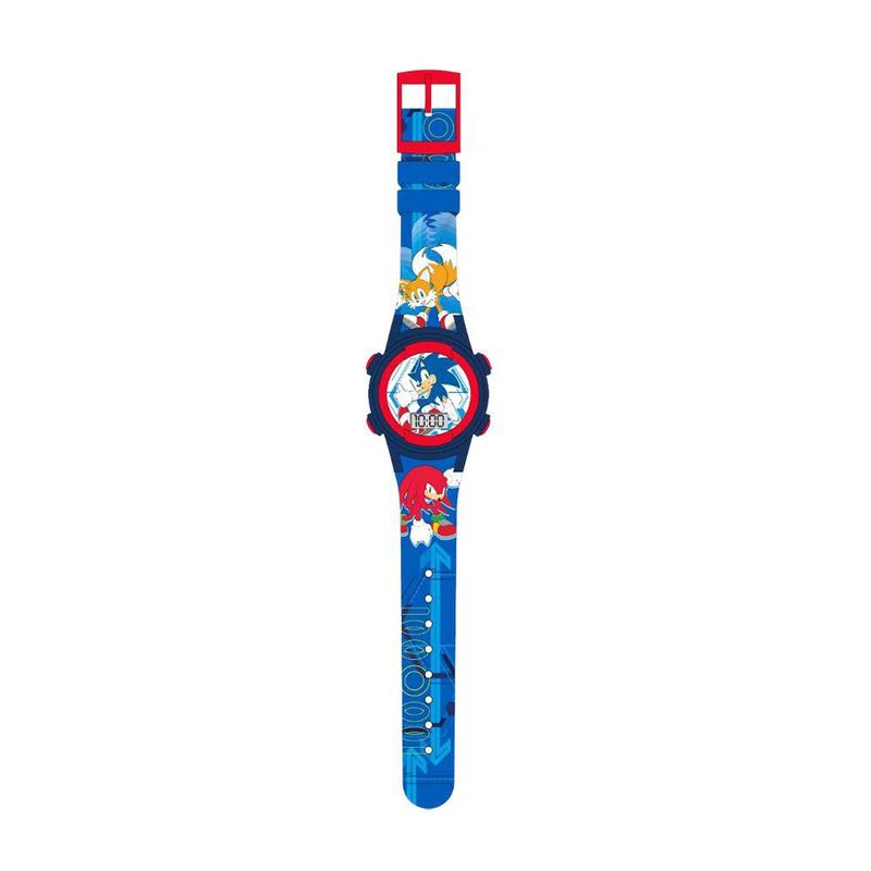 Reloj Digital Infantil de Sonic LCD con Luces Parpadeantes y Correa Azul Ajustable