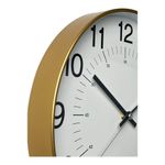 Reloj de Pared Redondo con Marco Dorado 30 cm