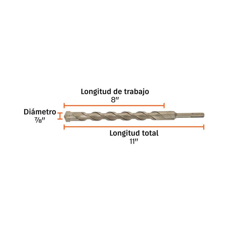 Broca para Concreto SDS Plus de7/8 X 11 plg