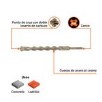 Broca para Concreto SDS Plus de7/8 X 11 plg