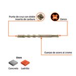 Broca para Concreto SDS 7/16 x 6 plg