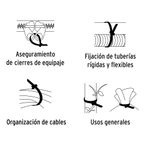 Cincho Plástico Estándar Negro Tensión 50 Lb de 12 Plg 1000 Unidades