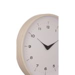 Reloj de Pared Beige con Marco Delgado y Movimiento a Batería Color Blanco