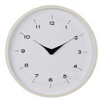 Reloj de Pared Beige con Marco Delgado y Movimiento a Batería Color Blanco