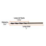 Broca para Metal y Madera HSS Trugold de 7/64 x 3 Plg Blíster