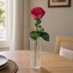 Flor Artificial Rosa Repollo Color Fucsia 8 Cm para Floreros y Arreglos