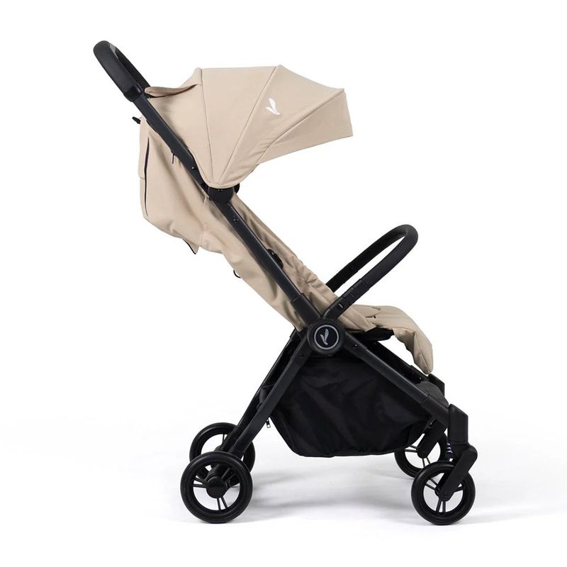 Carruaje de Paseo para Bebé Nano Compacto y Reclinable en Color Beige y Negro