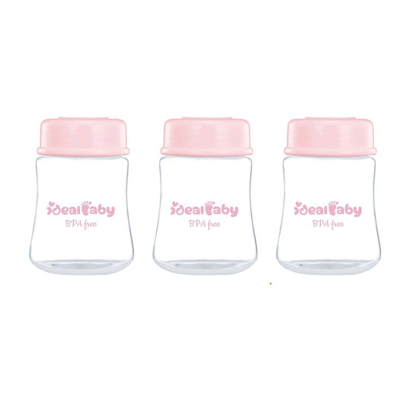 Set de 3 Vasos para Almacenar Leche Materna 5 oz Colores Surtidos