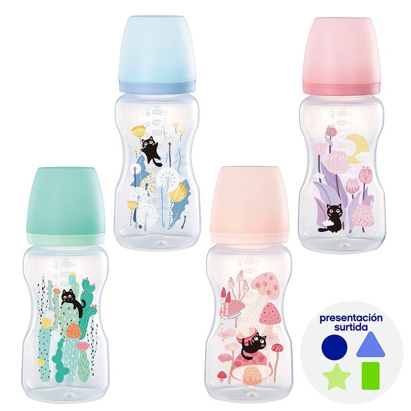 Set de 2 Biberones Estándar de 11 oz - Diseño Surtido