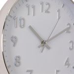 Reloj de Pared con Marco Plateado y Movimiento a Batería
