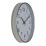 Reloj de Pared con Marco Plateado y Movimiento a Batería