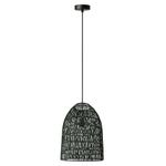 Lámpara Colgante Paglia de Ratán con Base E27 en Color Negro