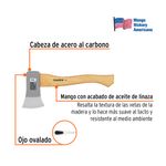 Hacha Cazadora 1 1/4 Lb con Mango de Hickory 14 plg