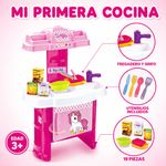 Cocina de Juguete Infantil con Diseño de Unicornio, 19 Piezas y Accesorios Color Rosado