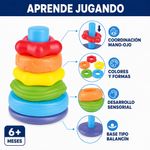 Juguete de Formas Apilables con Base para Bebé desde los 6 Meses Multicolor