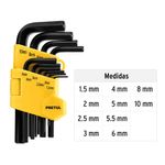 Llaves Allen de Punta Recta Set de 10 Unidades