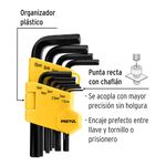 Llaves Allen de Punta Recta Set de 10 Unidades