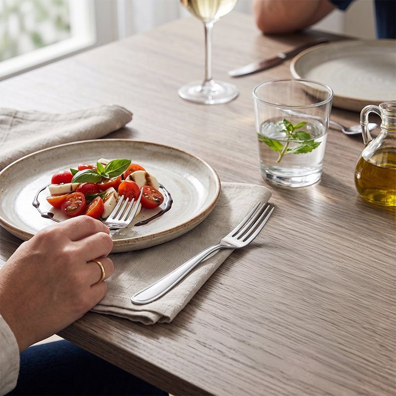 Set de 3 Tenedores para Postre de Acero Inoxidable Diseño Clásico para Mesa